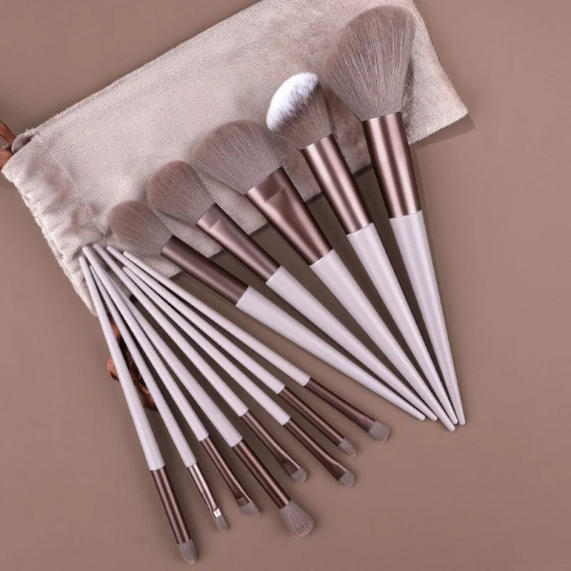RUNTOIN 13-Piece Professional Makeup Brush Set – Travel Kit