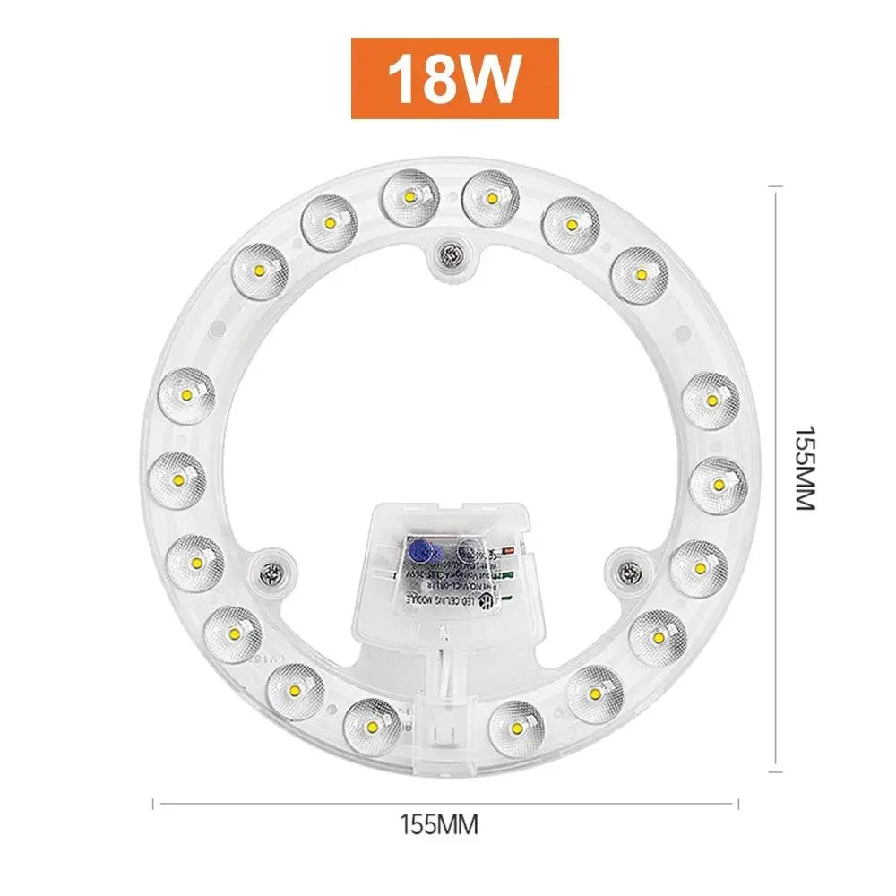 Dimmable Round LED Ceiling Light Module 12W–72W | Aluminum