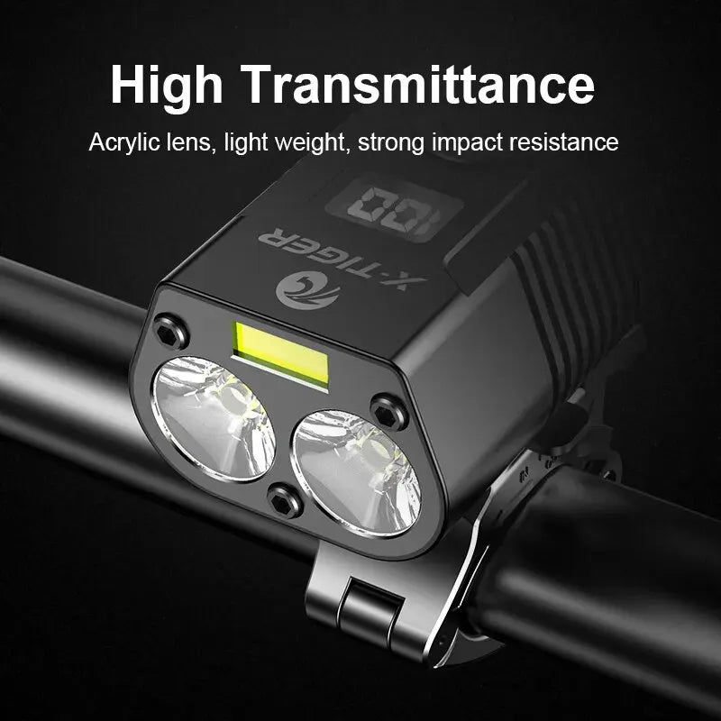 X-TIGER 1800 Lumen Bike Light 4000mAh Power Bank IPX6 LED