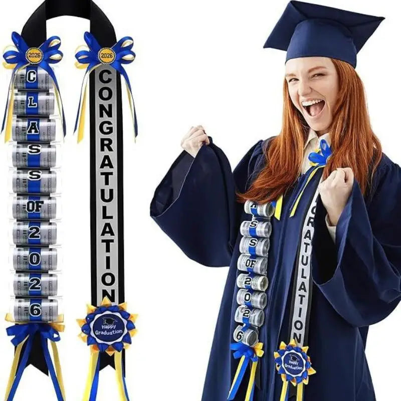 Class of 2026 Money Lei Necklace | Graduation Cash Gift Garland Graduation Lei Necklace Peaceful Pleasures Health and Wellness B