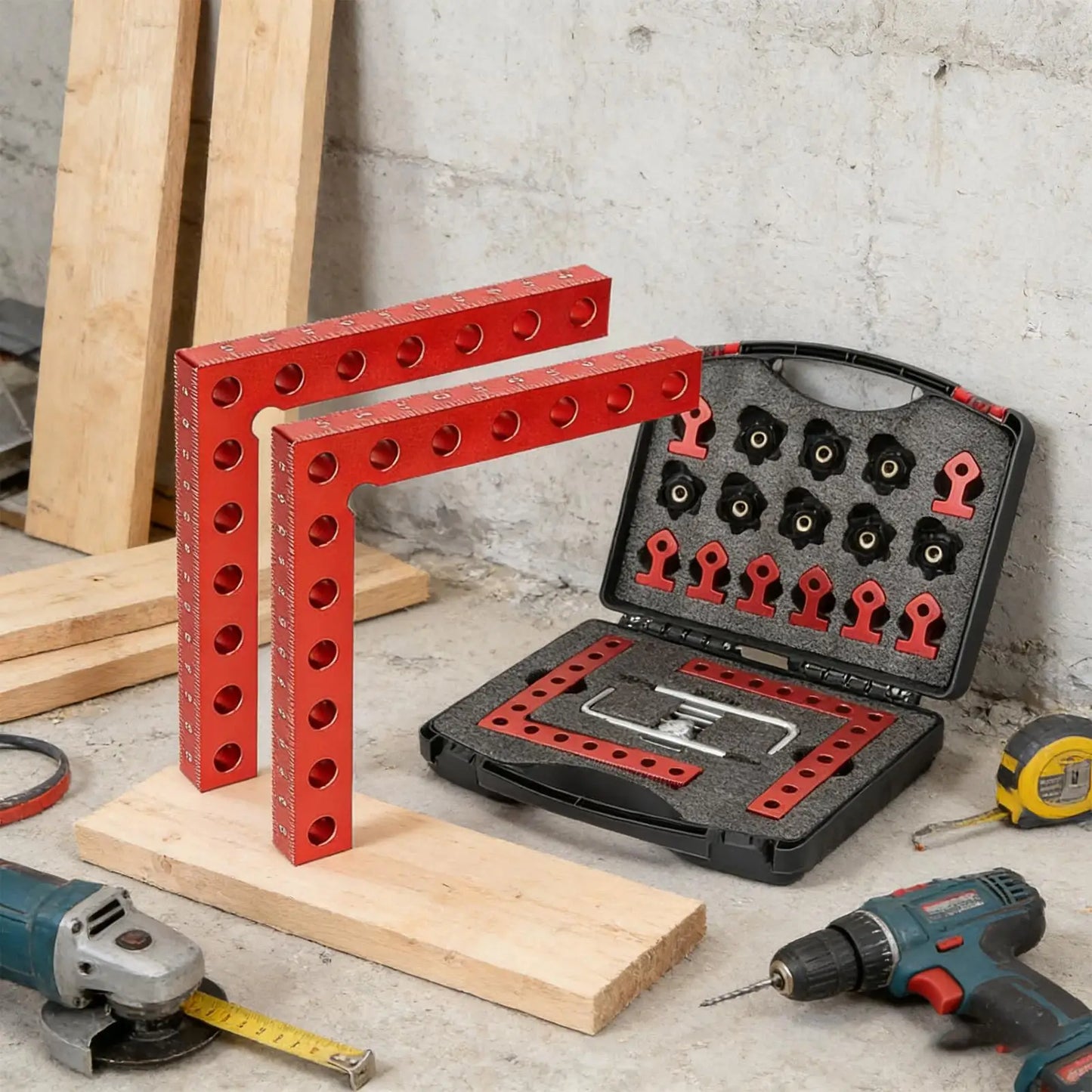 90° Aluminum Corner Clamps for Woodworking – 4-Piece Kit
