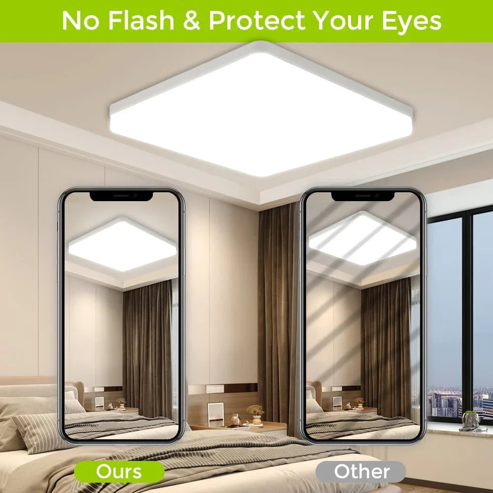 LED Flush Mount Ceiling Light 18–48W | 3000K–6000K Modern Lamp