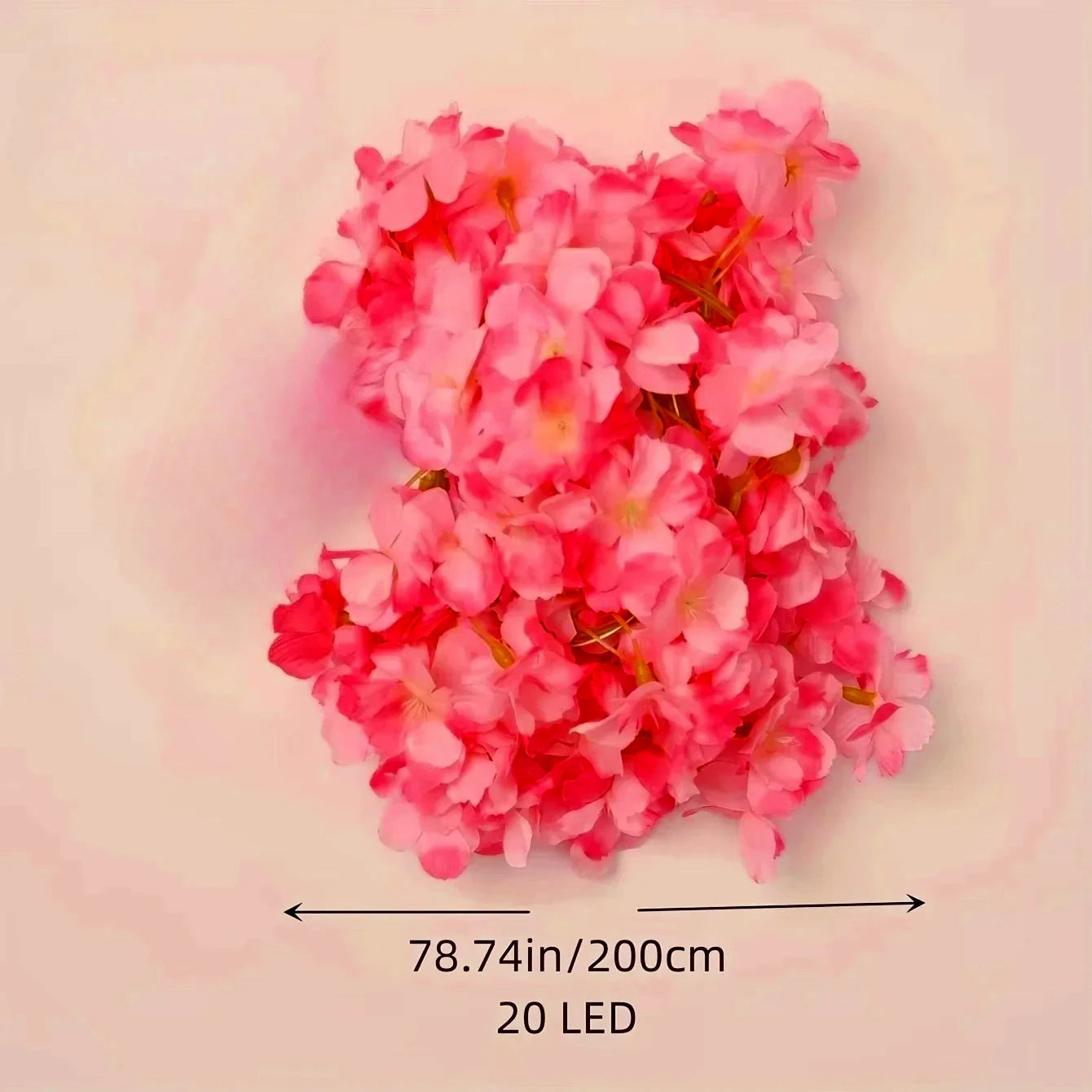 2M Artificial Cherry Blossom Vine Garland | Bedroom & Party Decor