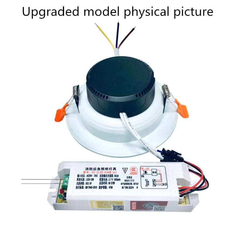 Emergency Recessed LED Downlight 90/180 Min Backup | AC85-265V