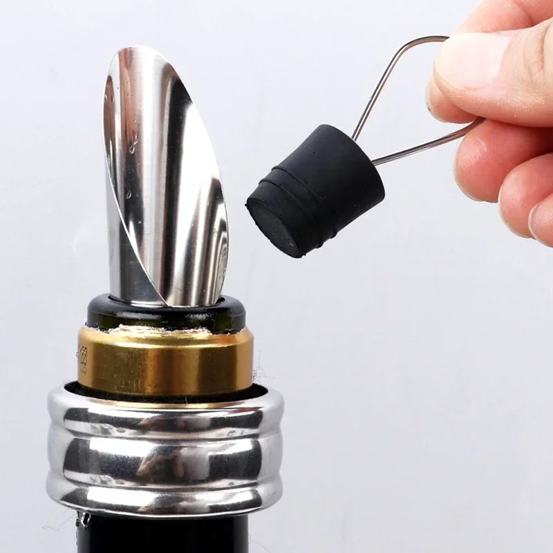 Wine Bottle Opener Stainless Steel Decanter Wine Corks Screw Corkscrew Kitchen Bar Multifunction Accessories Tool Corkscrew Sets Peaceful Pleasures Health and Wellness