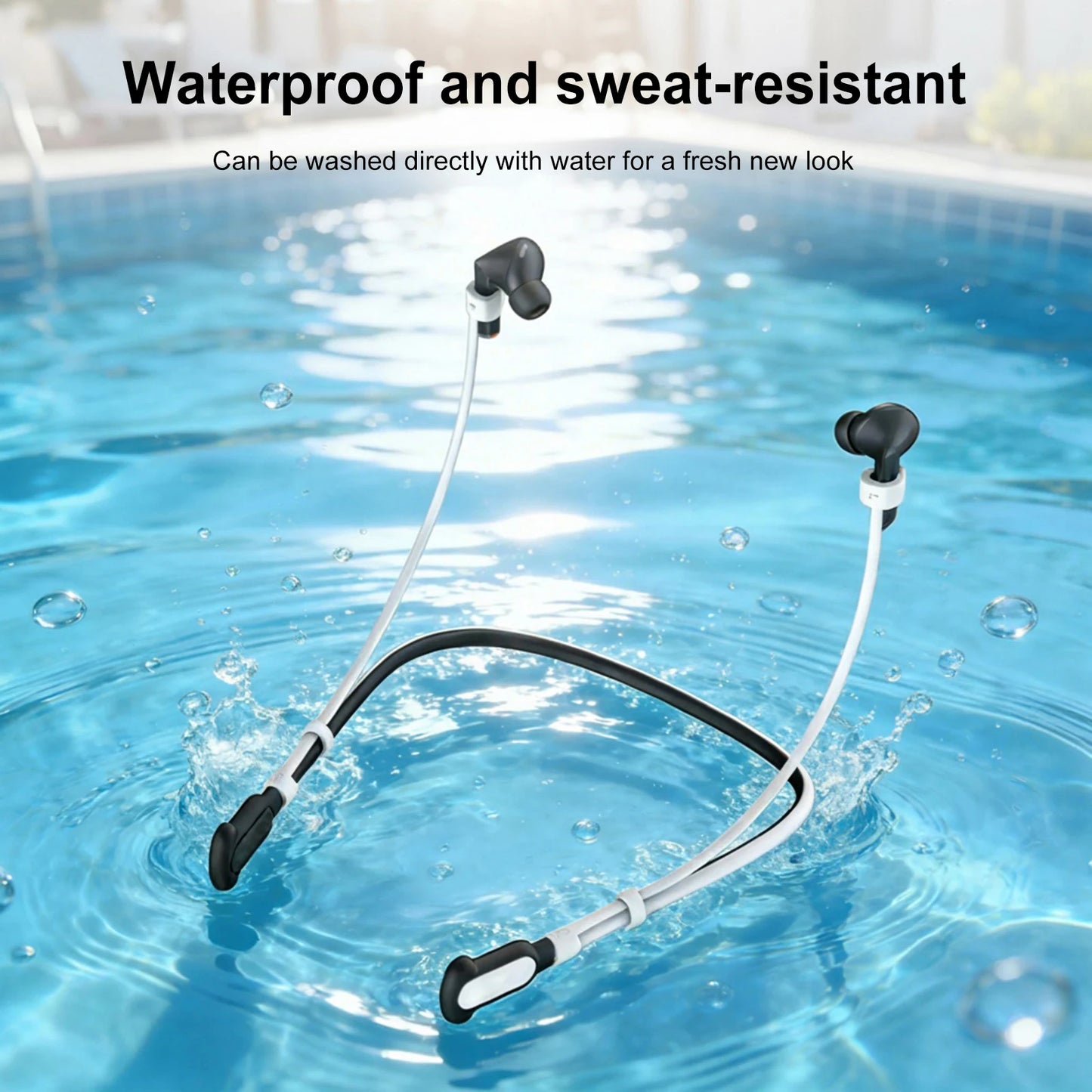 Protective Silicone Rope Soft Silicone Sports Neckband Strap Compatible with Galaxy Buds3 FE(2025)/3 Pro/3 Peaceful Pleasures Health and Wellness