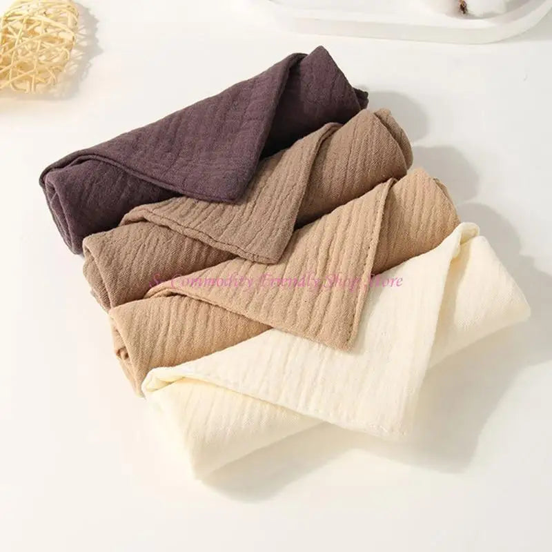 4-Pack Baby Washcloths | Soft Cotton Gauze Wipes & Drool Bibs