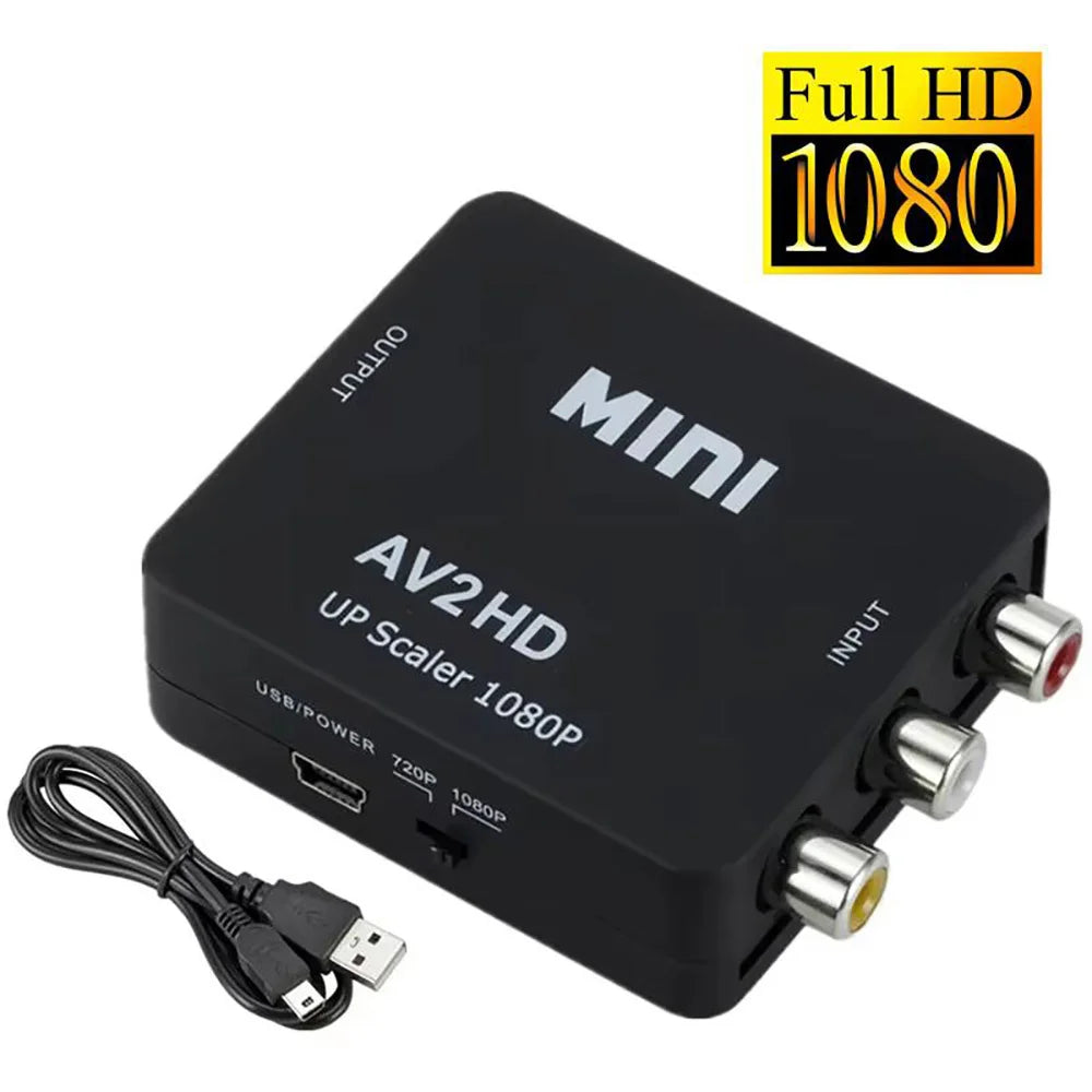 1080P RCA AV to HDMI Converter – CVBS Adapter for TV/DVD Peaceful Pleasures Health and Wellness