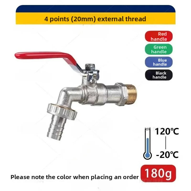 1/2" Brass IBC Tank Faucet | Antifreeze Garden Water Tap Valve