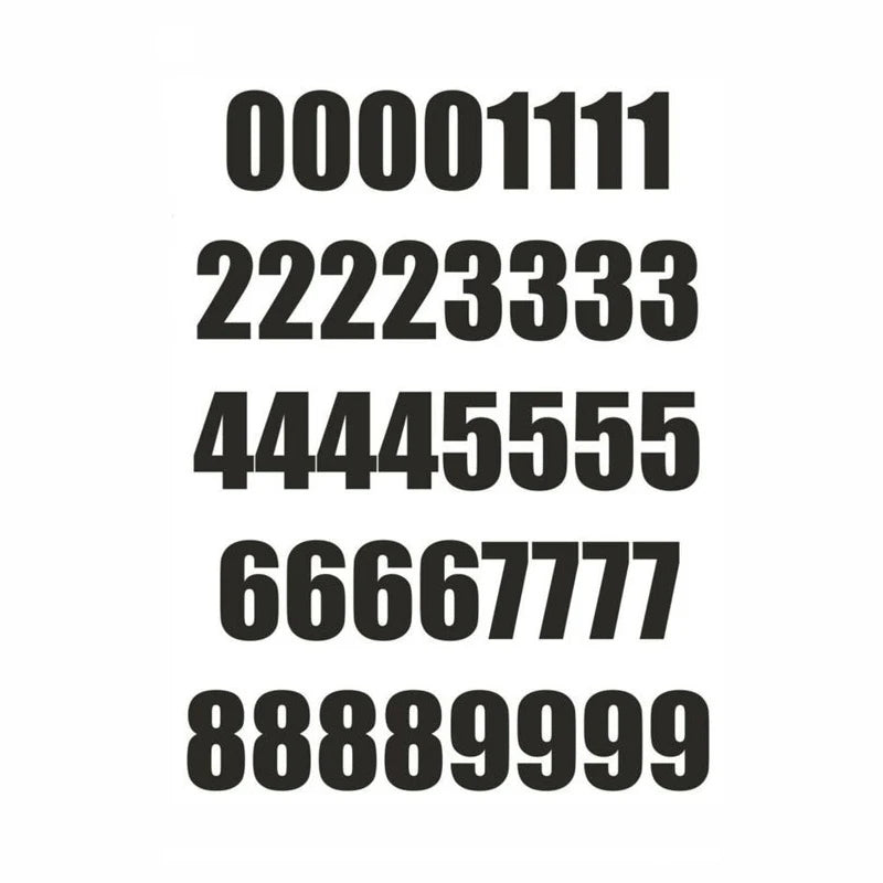 40*25mm 40PCs Number Sheet Sticker Vinyl Decal Car Bike Door Wheelie Bin Race Peaceful Pleasures Health and Wellness Blue