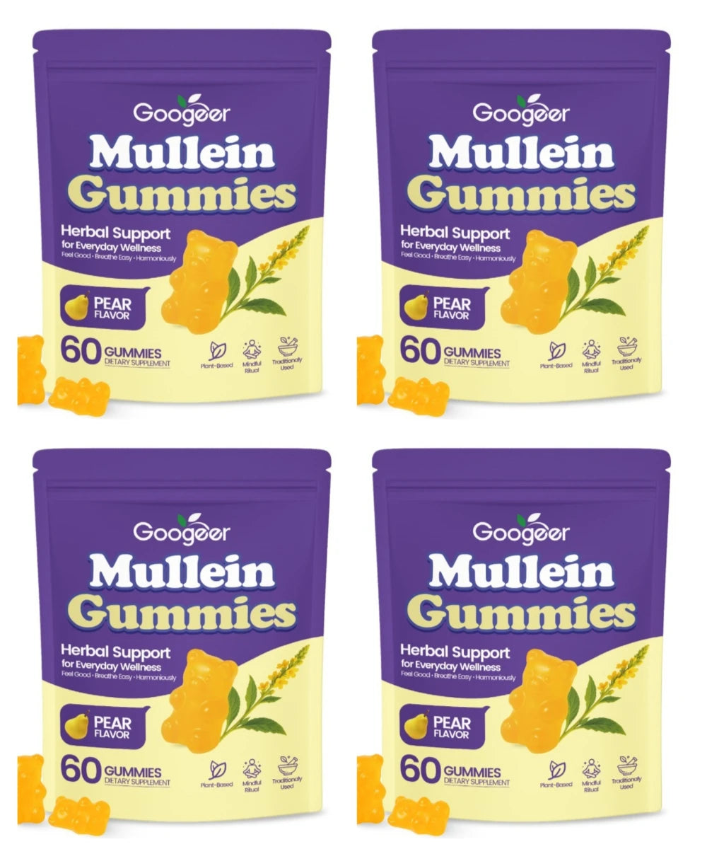 Googeer Mullein Gummies Pear Flavor – Plant-Based 60 CT
