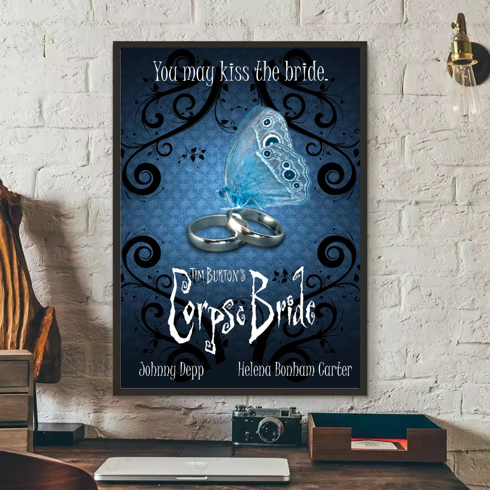 Corpse Bride Cartoon Poster – HD Waterproof PVC Wall Art Decor Wall Art Poster Peaceful Pleasures Health and Wellness z11 40X50cmNoframe