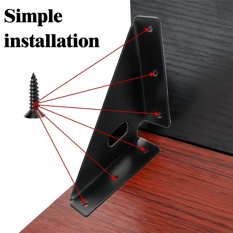 A36T-Furniture Shelf Support Joint 4 Pcs, Gusset Joints, Trapezi Corner Code, Bracket Corner Brace Fasteners Peaceful Pleasures Health and Wellness