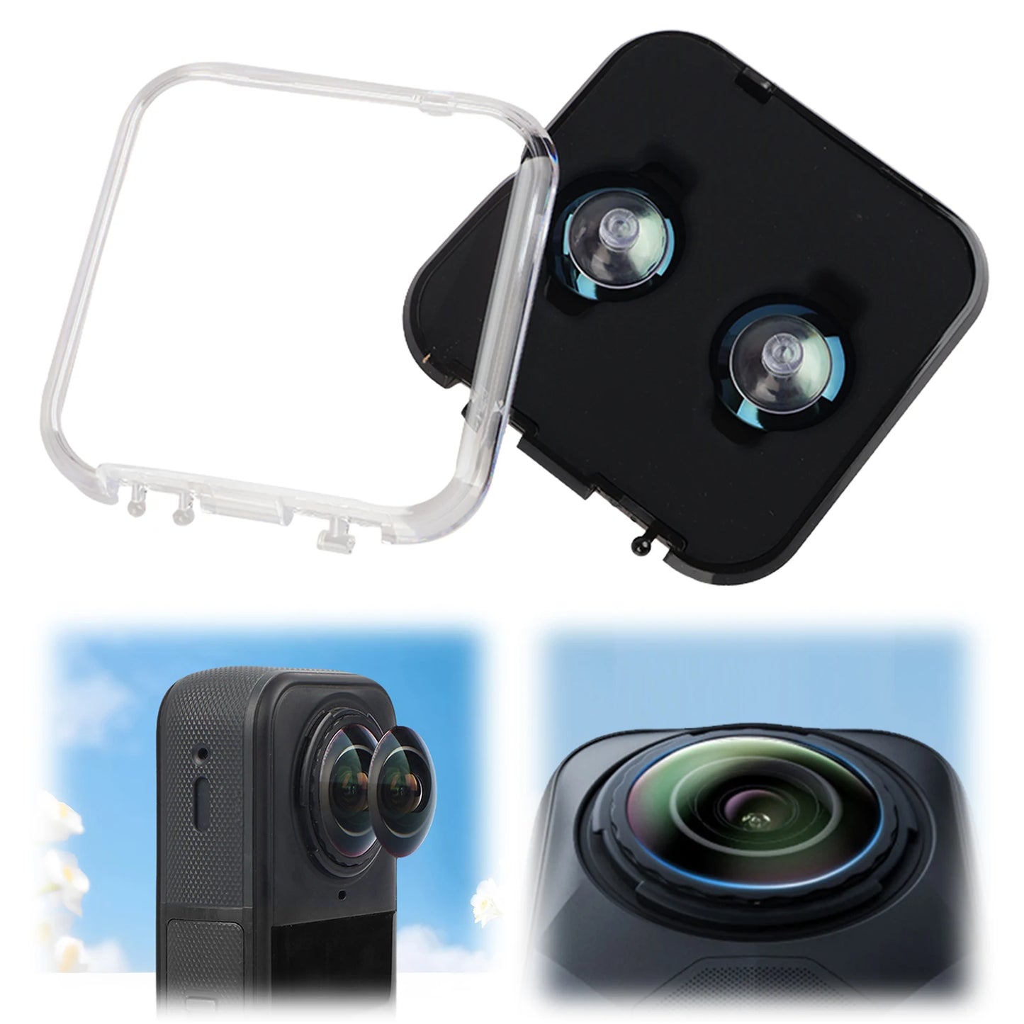 For Insta360 X5 Replaceable Lens Kit 2Pcs Original Optical Lens Replacement with Removal Tool Compatible with Insta360 X5 Camera Peaceful Pleasures Health and Wellness