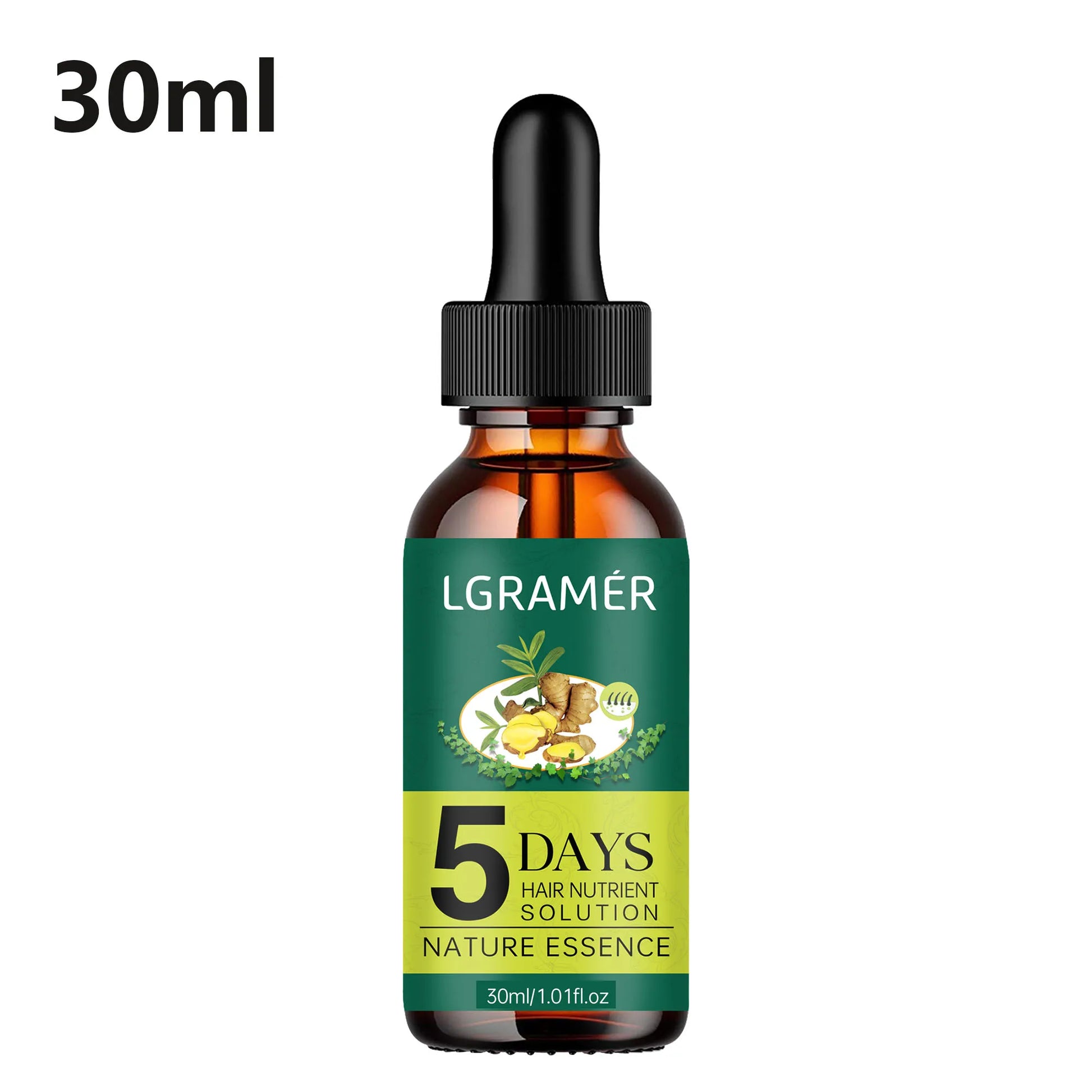 Ginger Natural Plant Hair Care Essential Oil Hair Growth Liquid Anti Hair Loss Nourish Scalp Dry Nourish Hair Treatment Product Peaceful Pleasures Health and Wellness 30ml Other