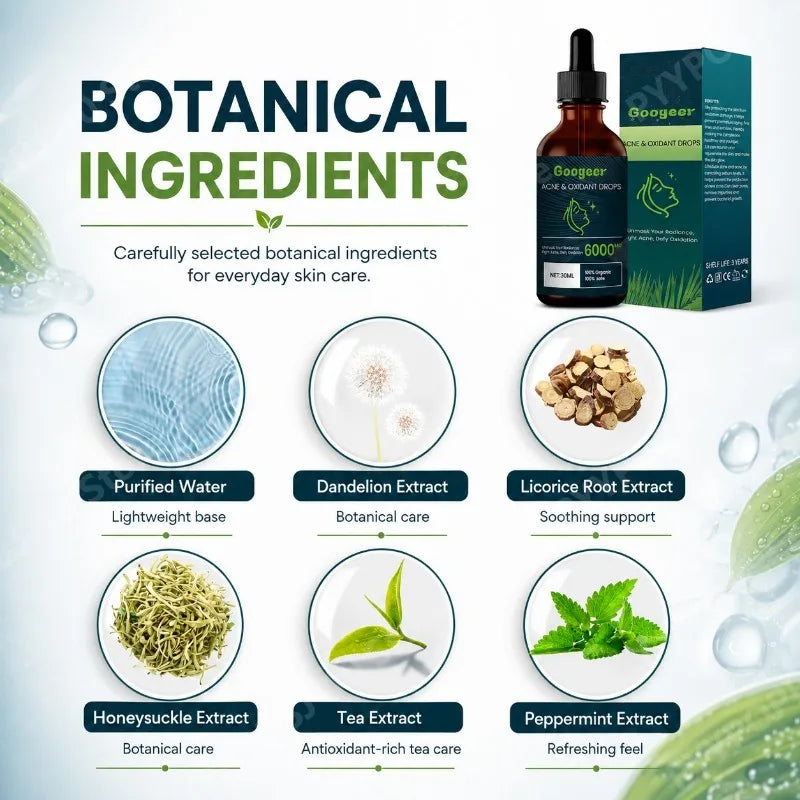 Googeer Botanical Skin Care Drops 30mL | Licorice & Honeysuckle
