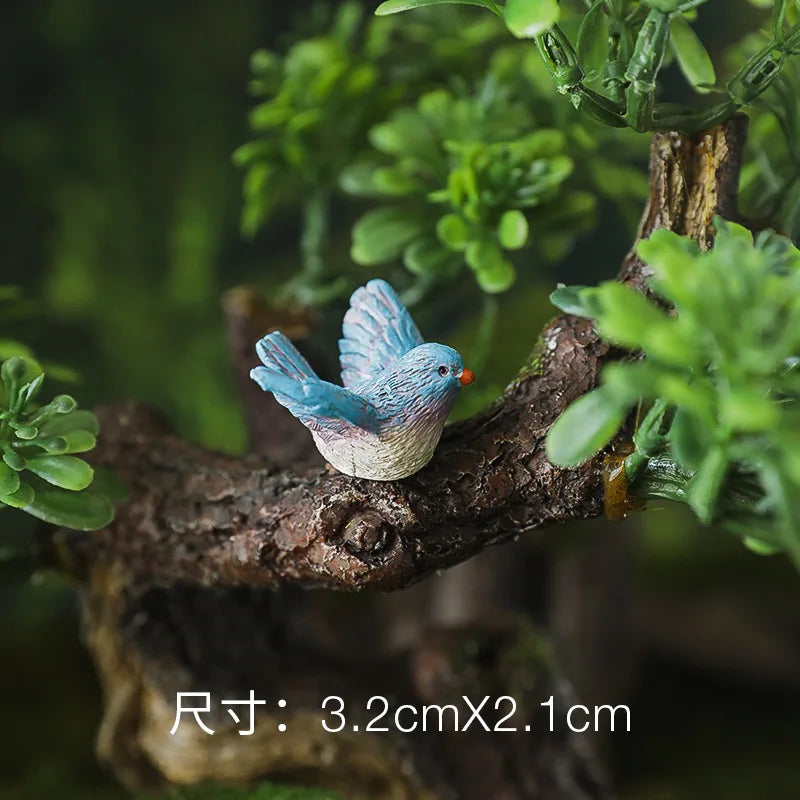 Simulation Wild Birds Animal Toys Cute Mini Parrot Model Figures Miniature Landscape Ornament Household Decoration Gifts лягушки Peaceful Pleasures Health and Wellness 06