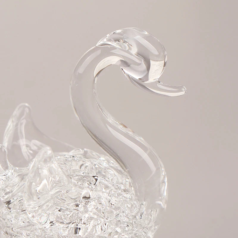 Crystal Swan Figurine Glass Ornament | Home Decor & Gift