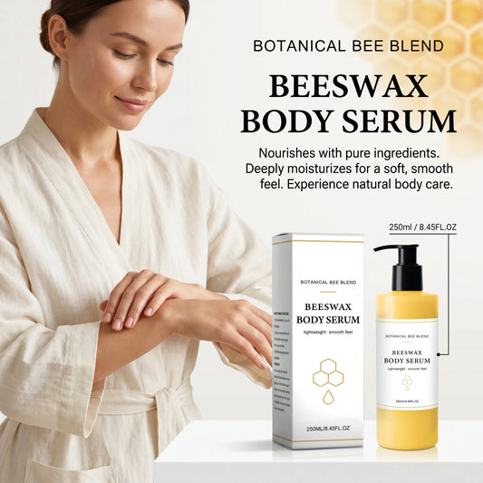 Beeswax Body Serum 250ml for Dry Skin, Nourishing Smooth Body Cream Firming Lifitng Skin Hydrating Serum Moisturizer Body Care Peaceful Pleasures Health and Wellness