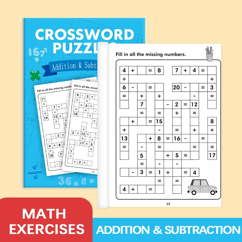 Children's Mental Math Number Fill-in Fun Addition Subtraction