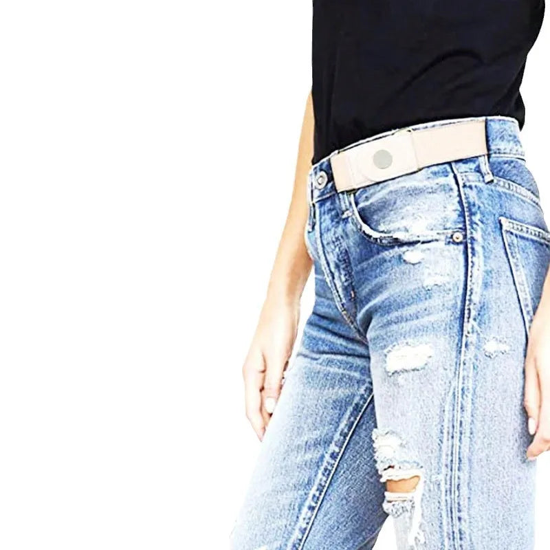 2-Pack No Buckle Elastic Belt Unisex | Invisible Stretch Belt