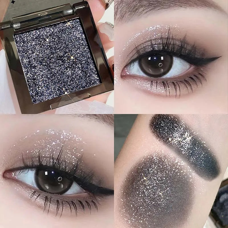 Purple Glitter Eyeshadow Shimmer Plate | Waterproof Long-Lasting