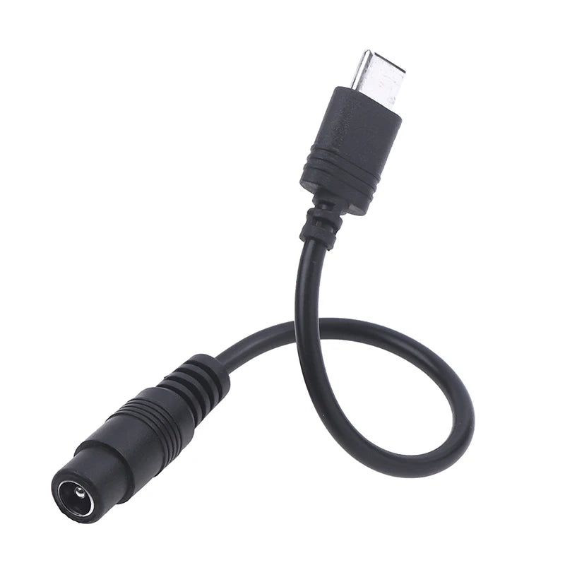 USB-C to DC 5.5×2.1mm Female Power Adapter Cable 18cm Power Adapter Cable Peaceful Pleasures Health and Wellness