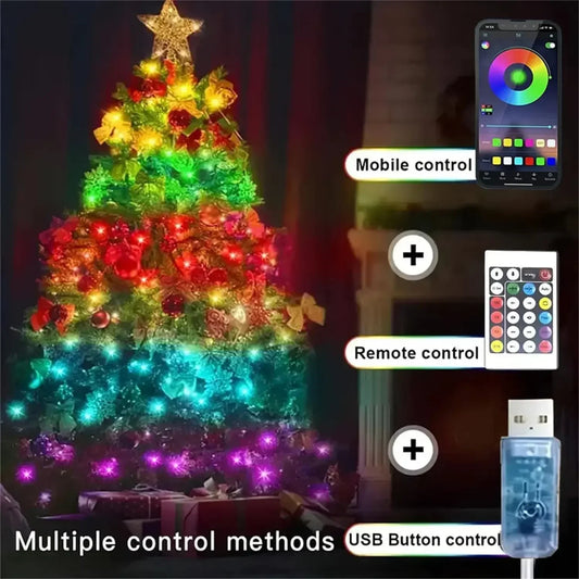 Smart Bluetooth LED Fairy Lights USB Music Sync | Party Decor LED Fairy Light Strip Peaceful Pleasures Health and Wellness