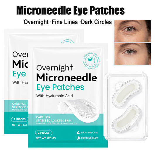 Microneedle Eye Patches – Hyaluronic Acid Overnight Eye Mask