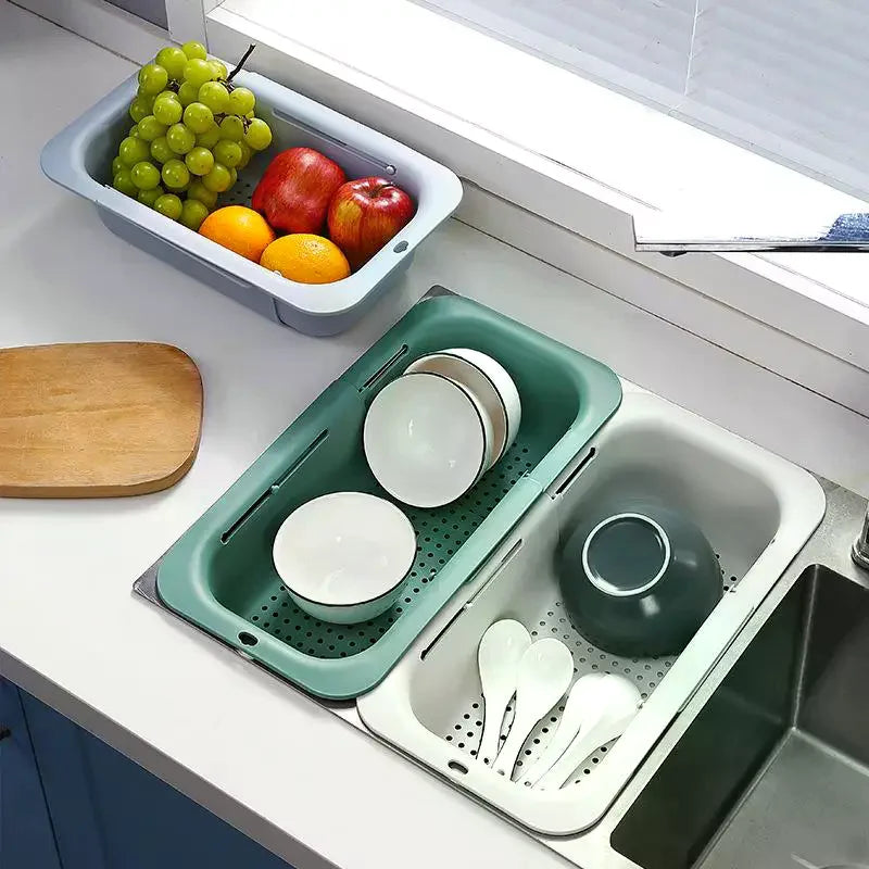Telescopic Sink Drain Basket | Food-Safe PP, Tool-Free Sink Drain Basket Peaceful Pleasures Health and Wellness