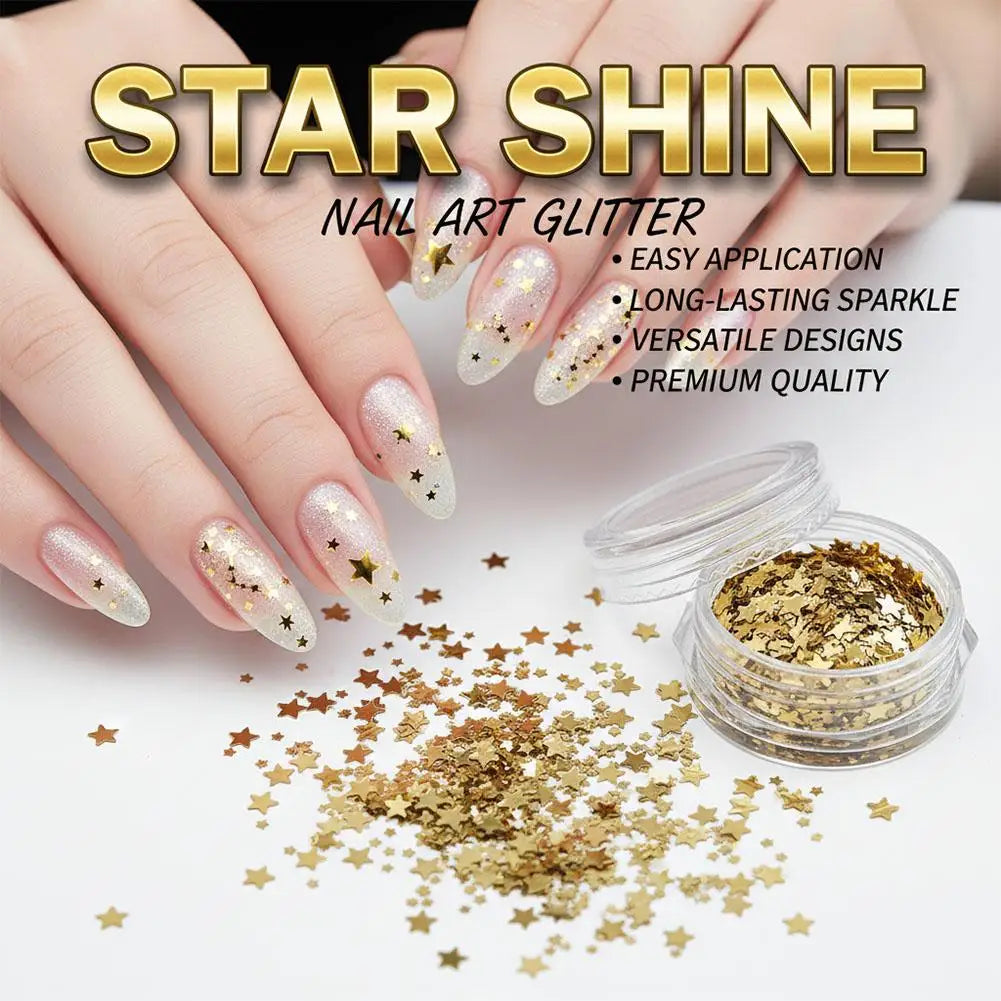 Silver Star Nail Glitter Sequins – Shiny Flakes for Nail Art