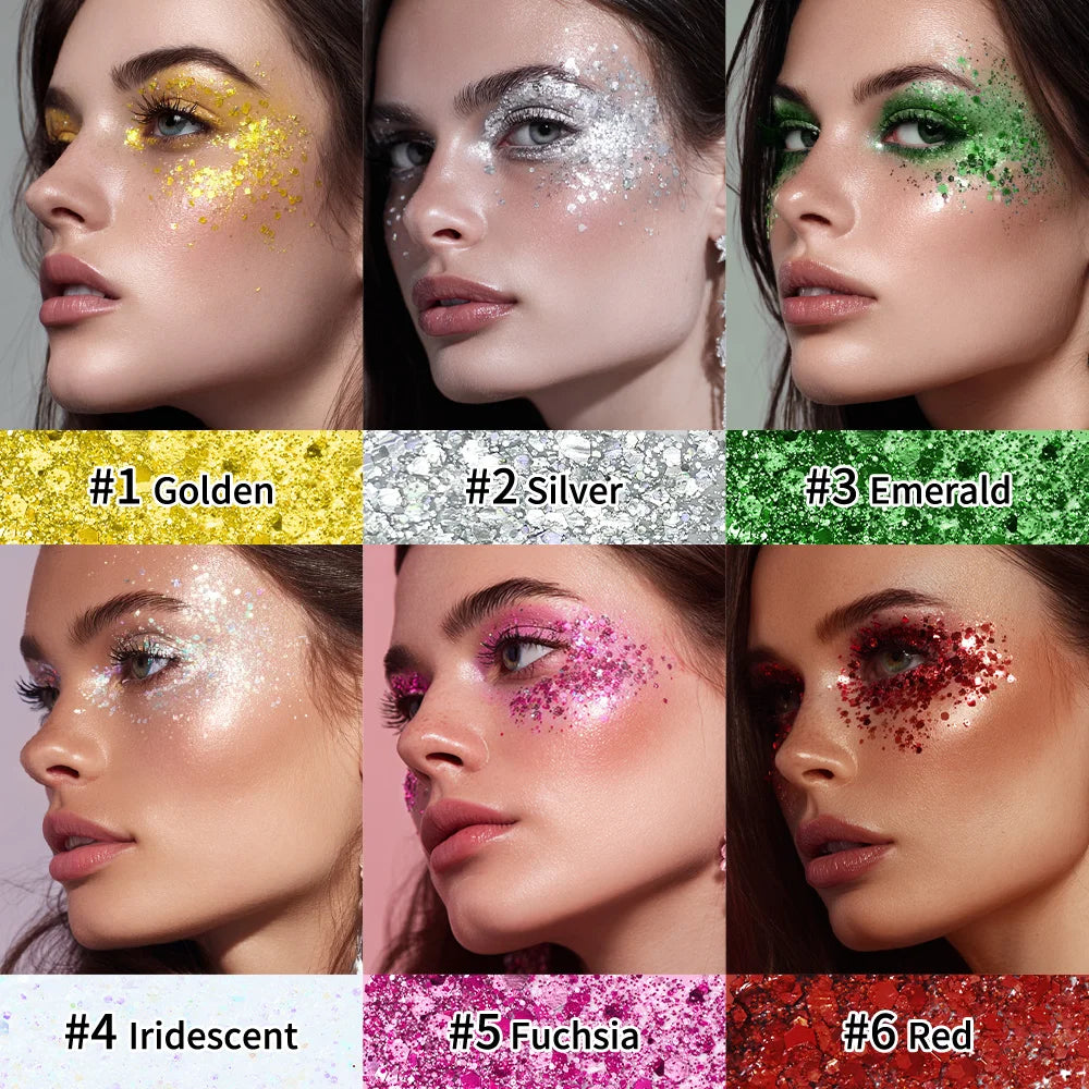 Sparkling Sequins Glitter Gel Stick, High Gloss Shine Pearl White Pink Eyeshadow, Face & Body Brighten Glitter, Long Lasting Sta Peaceful Pleasures Health and Wellness