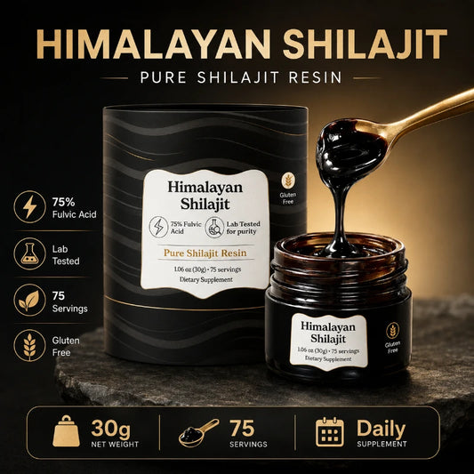 Himalayan Shilajit Resin | Fulvic Acid, 85+ Minerals, 75 Servings Herbal Supplement Resin Peaceful Pleasures Health and Wellness