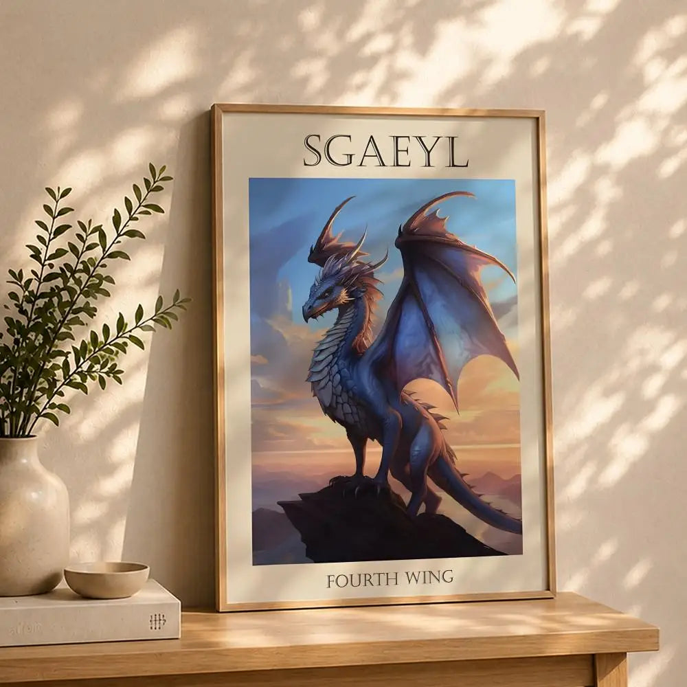 Fourth Wing HD Wall Poster – Self-Adhesive Waterproof Art Wall Art Poster Peaceful Pleasures Health and Wellness White9 21X30cmNoframe