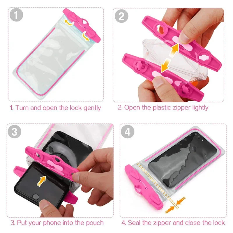 Waterproof Phone Pouch IP68 Dry Bag – Water Sports 6 Inch