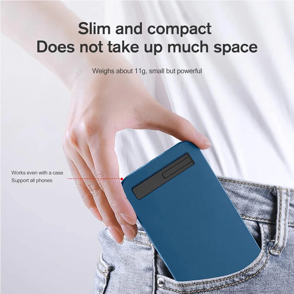 Ultra-Thin Magnetic Kickstand Phone Holder | Metal Alloy Stand