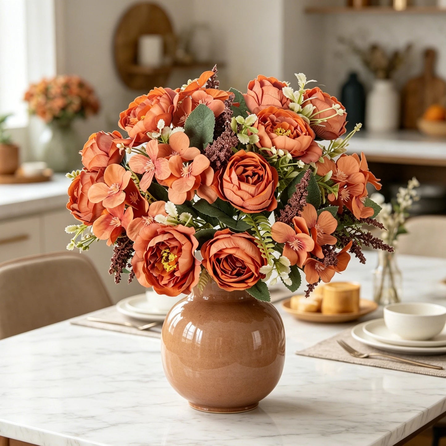 Artificial Silk Peony Bouquet – Wedding & Home Décor Flowers