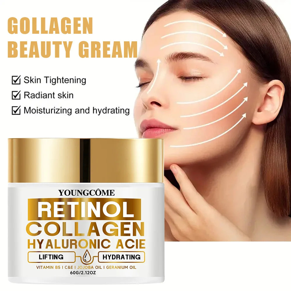 Retinol Face Cream Moisturizing Wrinkle Remover Collagen Hyaluronic Acid Creams Skin Care Cosmetic for Women&Men Peaceful Pleasures Health and Wellness