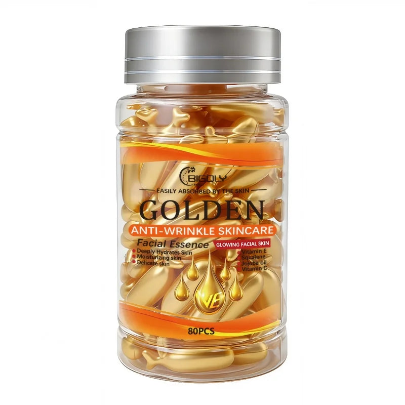 Anti-Wrinkle Face Serum Capsules – Vitamin C, E & Squalane 80ct