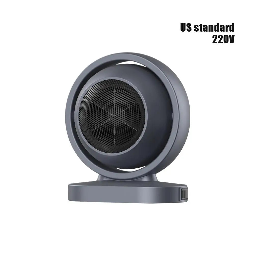 USA European Standard 220V Portable Small Desktop Mini Heater Household Energy-saving Intelligent Heating Grilling Stove Heater Peaceful Pleasures Health and Wellness Gray US 220V