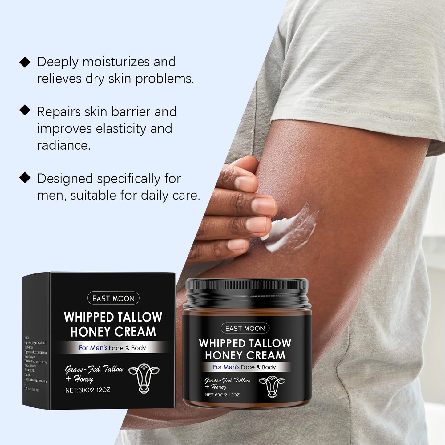 Men's Beef Tallow & Honey Deep Nourishing Face Balm | 60g