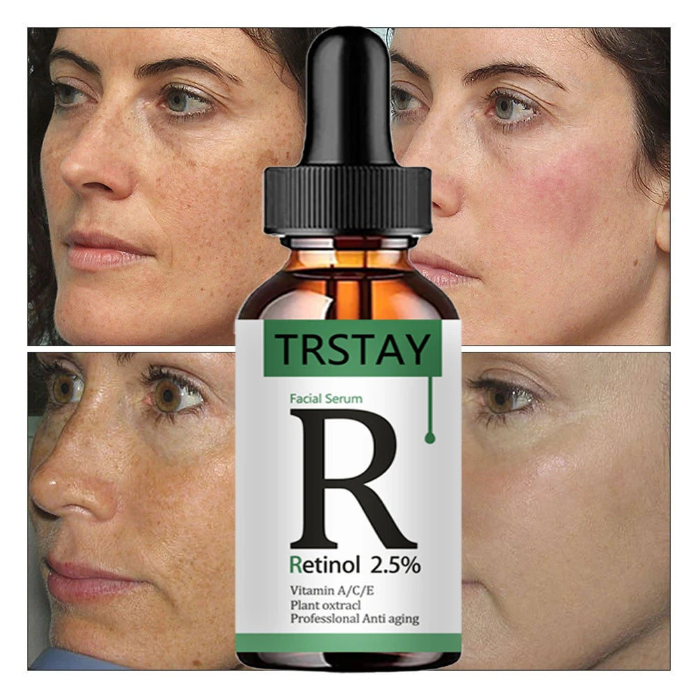 Retinol 2.5% Vitamin C / A Facial Anti Wrinkle Serum Remove Dark Spots Collagen Serum Anti Aging Essence Whitening Face Serum Peaceful Pleasures Health and Wellness