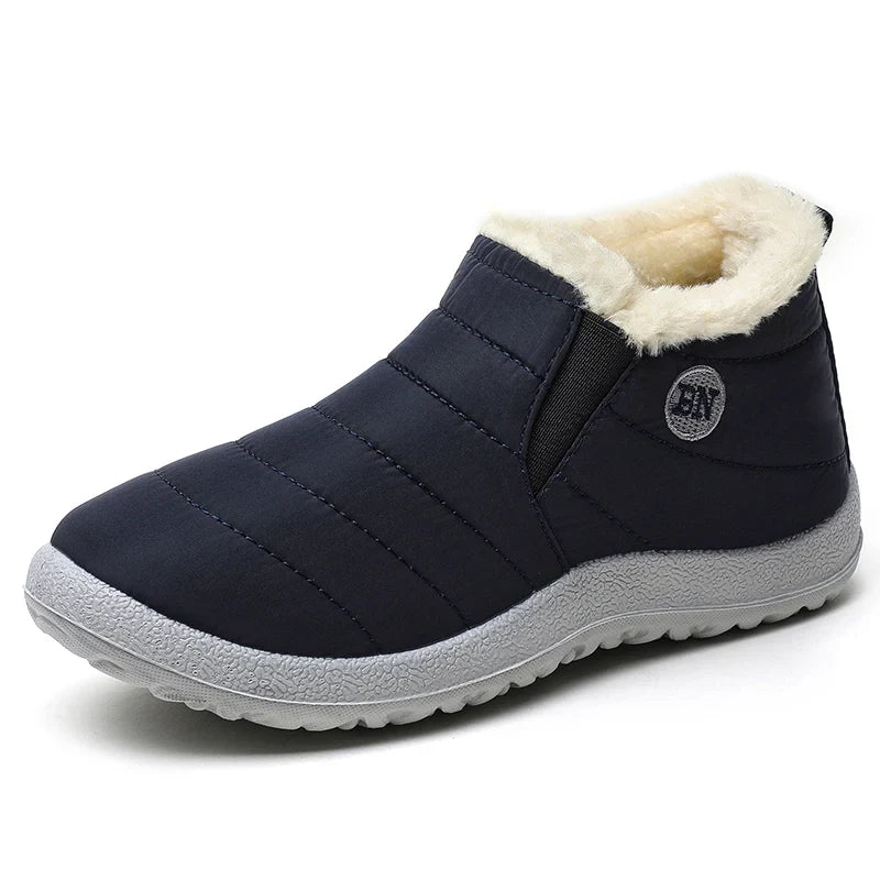 HAJINK Men's Slip-On Snow Boots – Waterproof Fur-Lined Winter