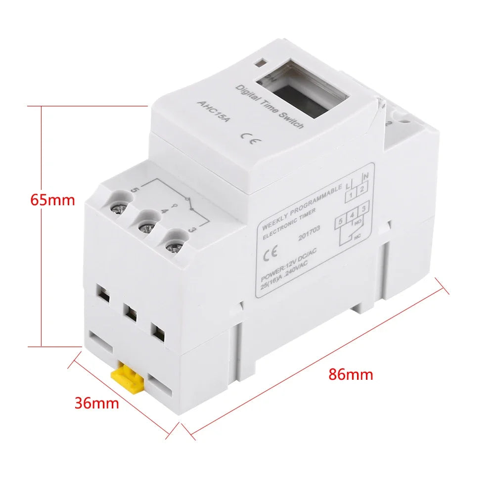 LCD Display Weekly Programmable Electronic Relay Time 16 OFF Timer