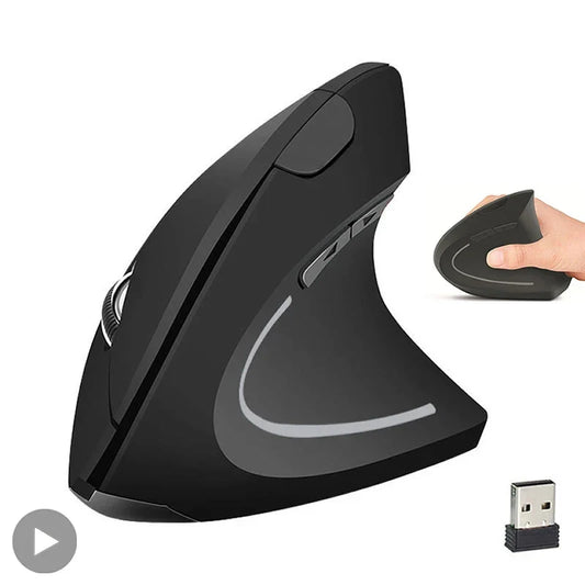 Vertical Ergonomic Wireless Mouse – 2.4GHz USB 1600 DPI 6 Button Wireless Ergonomic Mouse Oasis Select