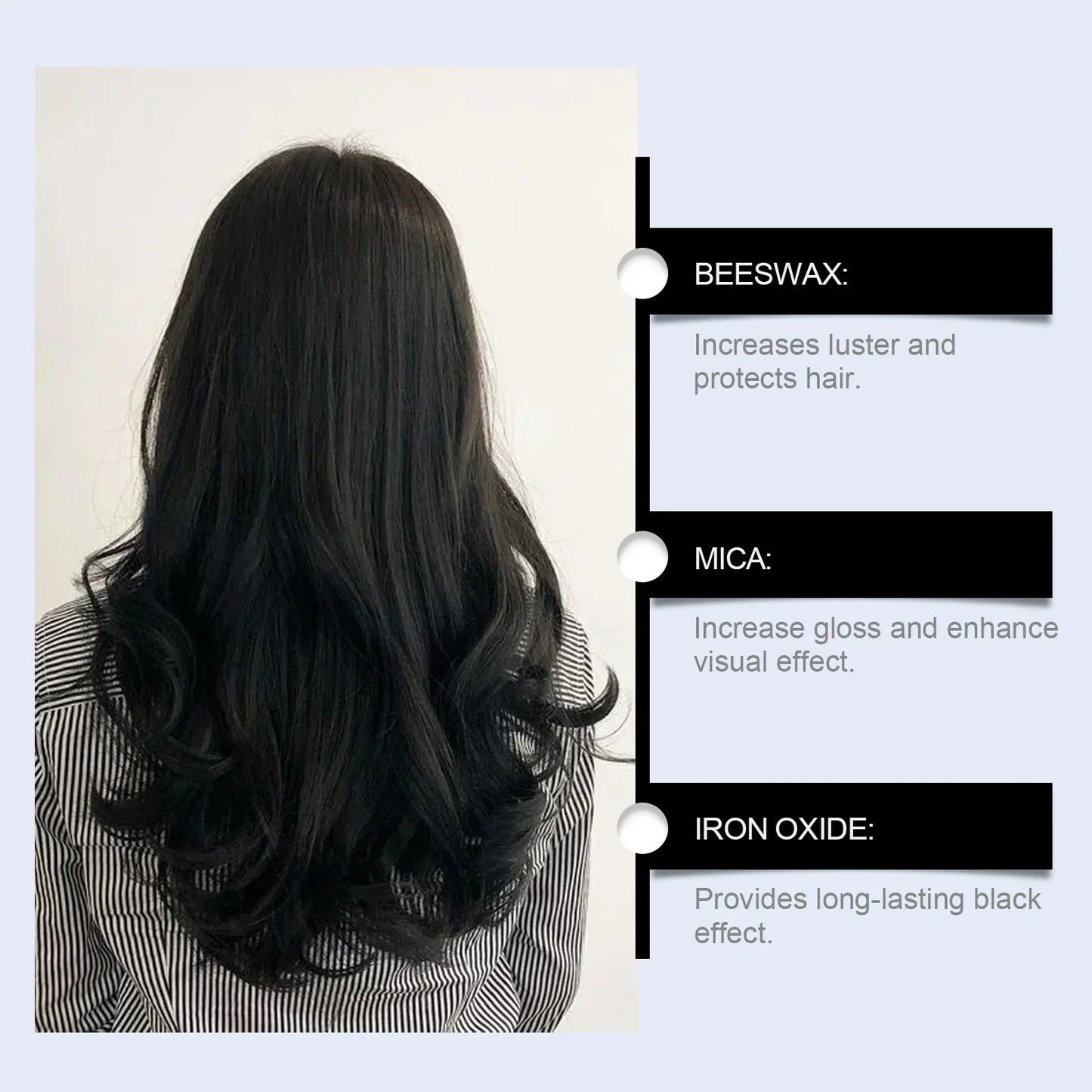 HOEGOA Temporary Gray Hair Coverage Color Spray – Instant Black