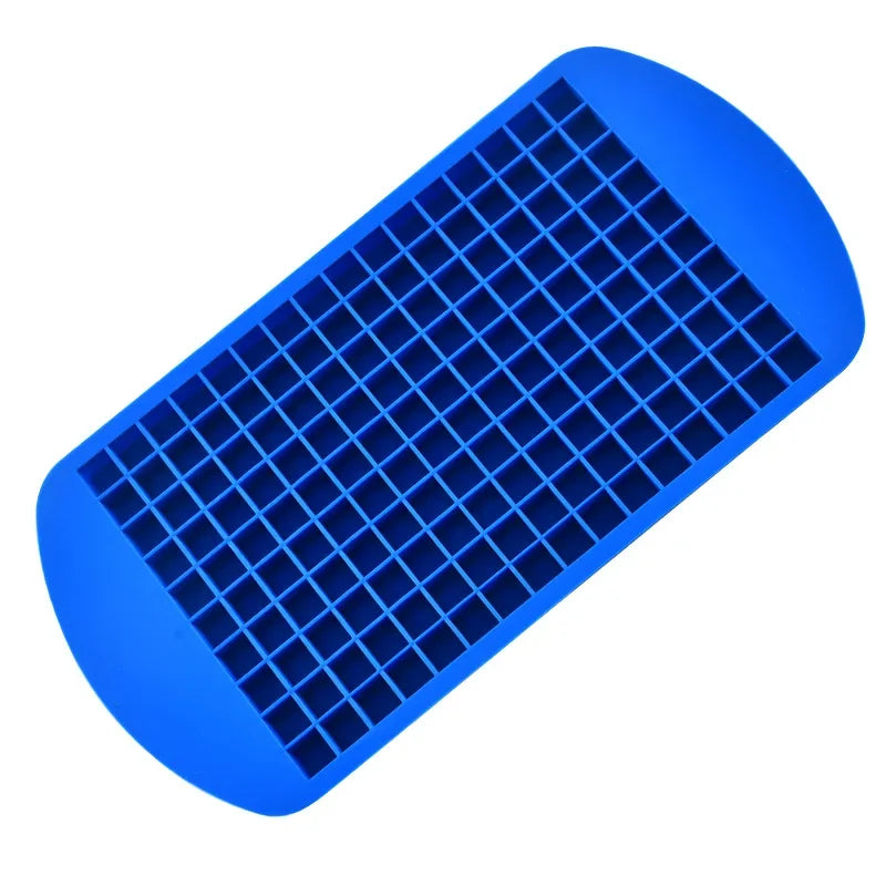 160-Grid Mini Silicone Ice Cube Tray – Foldable Small Square Mold