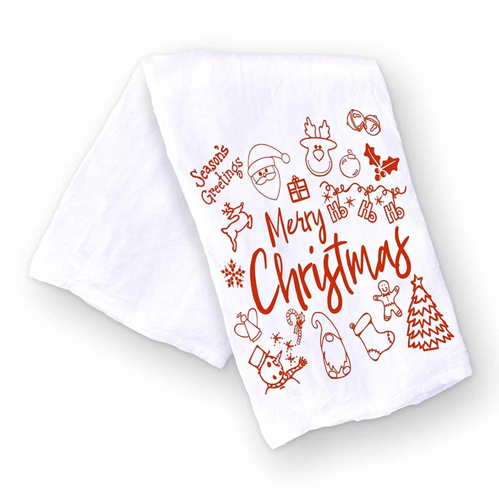 Christmas Kitchen Towel | Organic Cotton Holiday Hand Towel