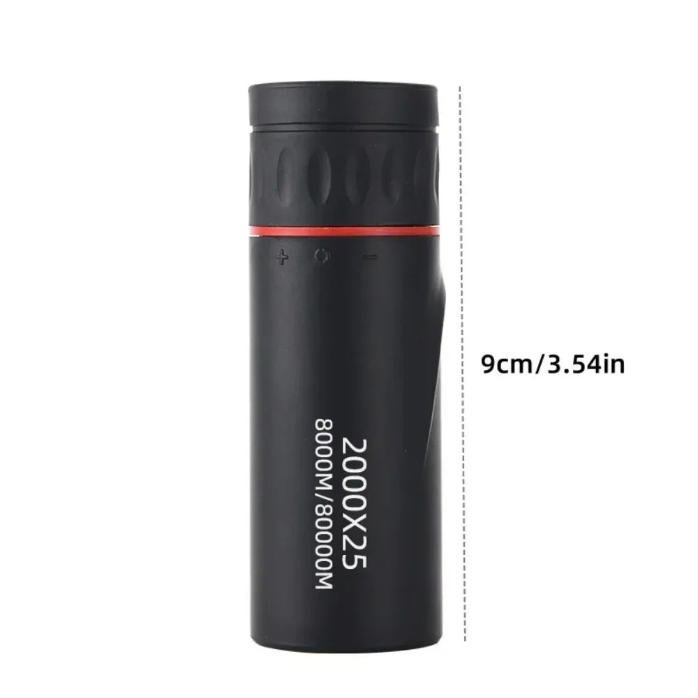 New 2000x25 HD Monocular Telescope Mini Portable Mobile Phone Telescope with Holder Camping Hunting Birdwatching Telescope Peaceful Pleasures Health and Wellness
