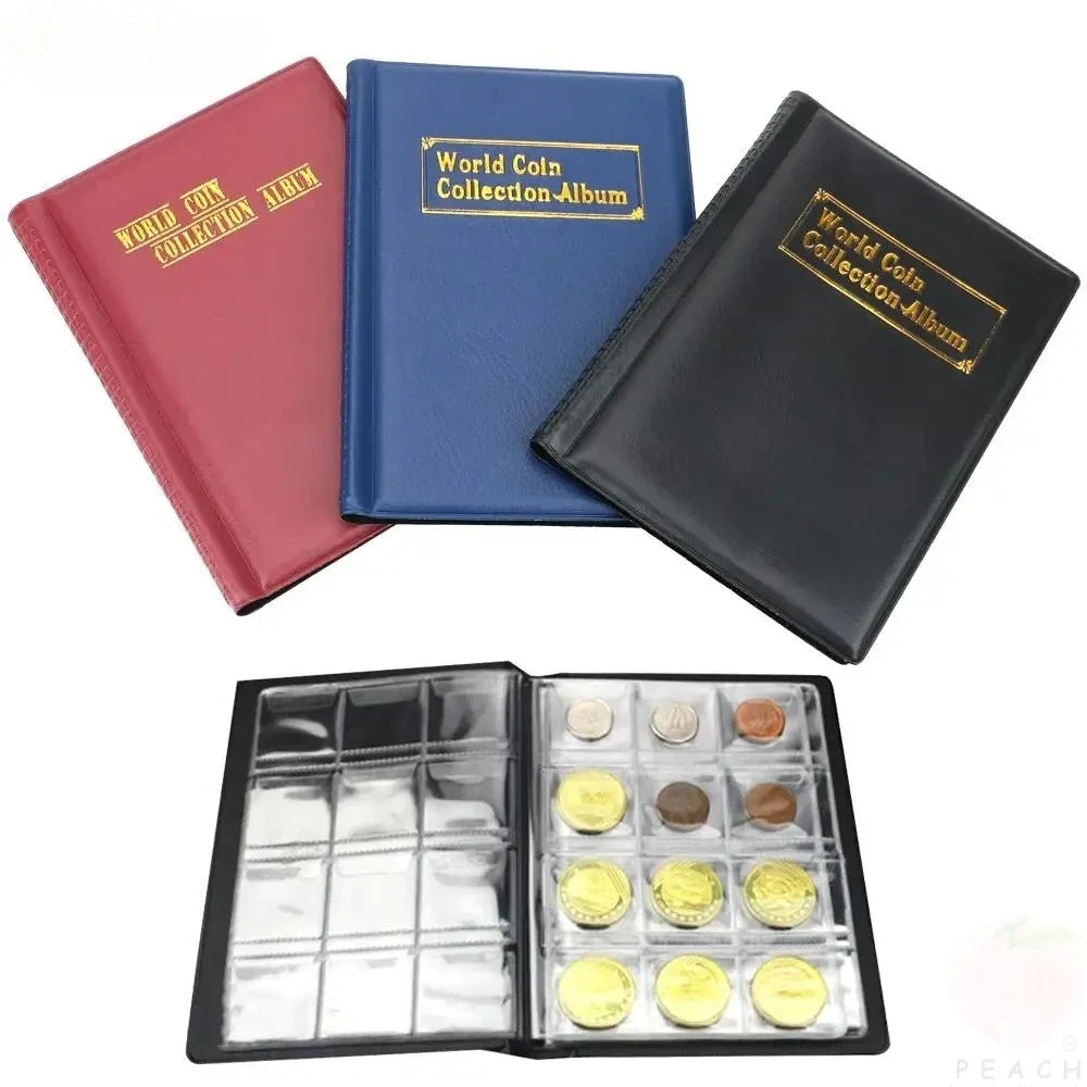 PVC Coin Collection Album Book – 120 Compartments | Collector Gift